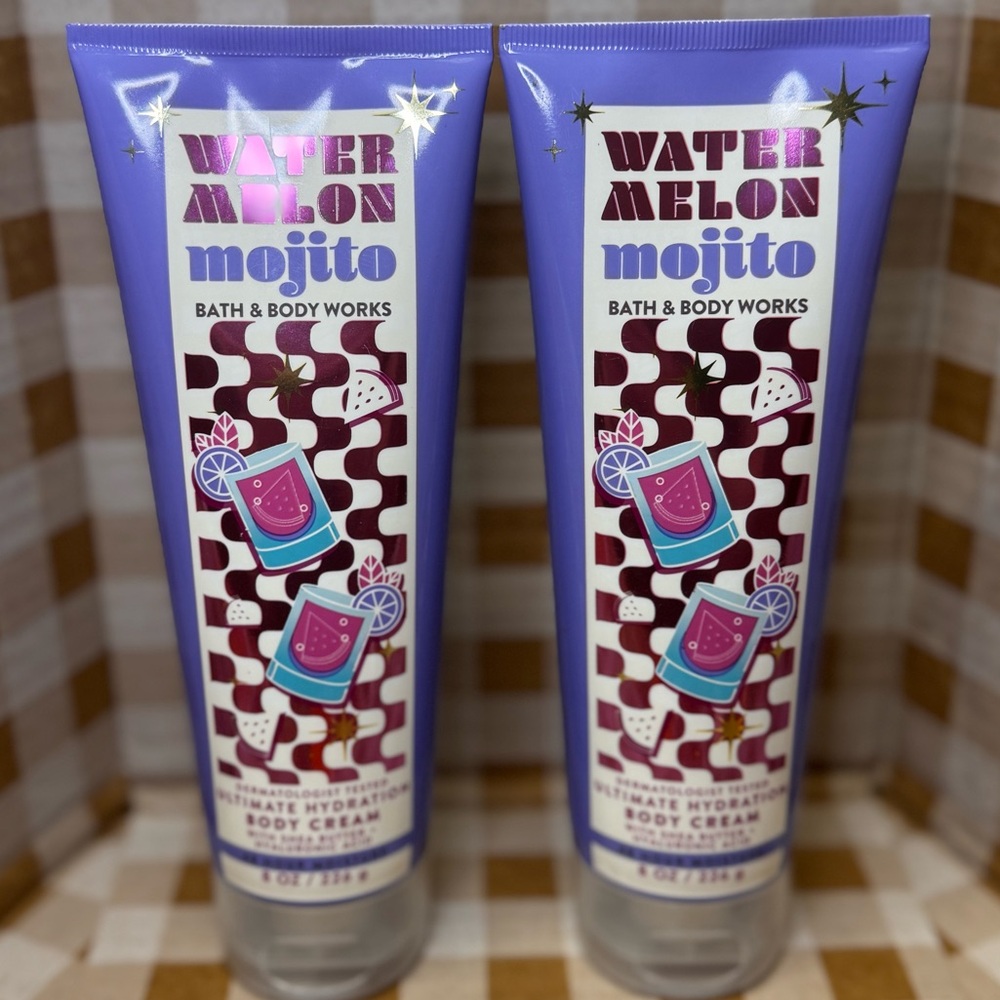 NEW B&BW (2) Watermelon Mojito Body Creams , 48 hour moisture